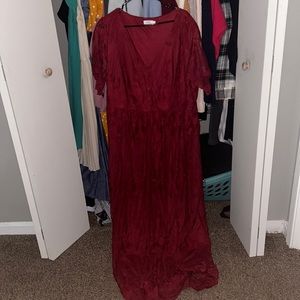 Red lace dress size 22